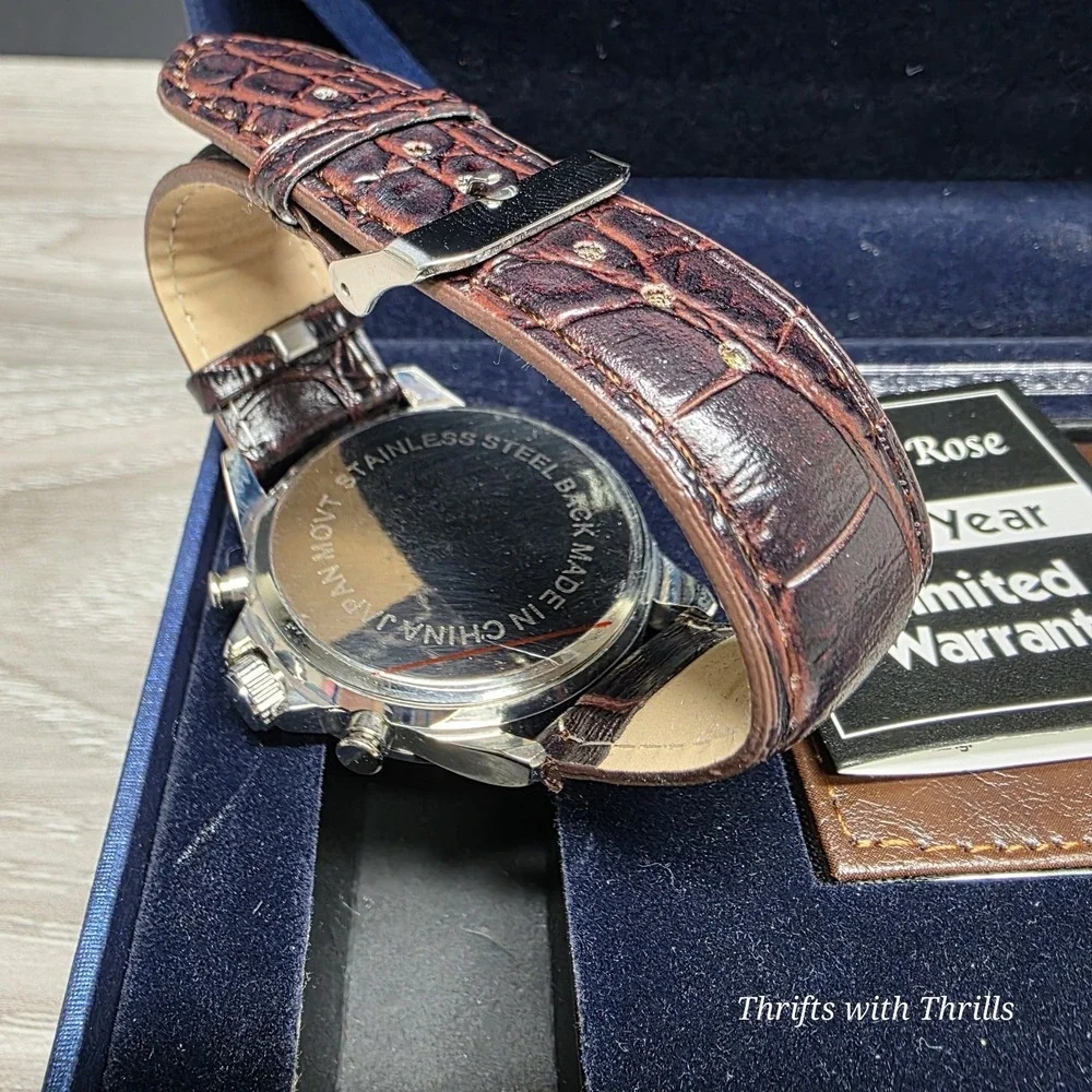 Bella & Rose Gift Set - Men's Watch, Pen, Business Card Holder Gift‎ Set - New